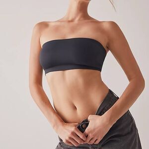 Free People Nina Neo Tube Bandeau Bikini Bra Top Olive Green L